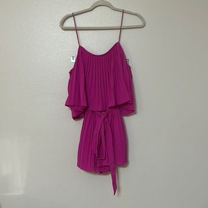 WORN ONCE pink pleated romper great condition